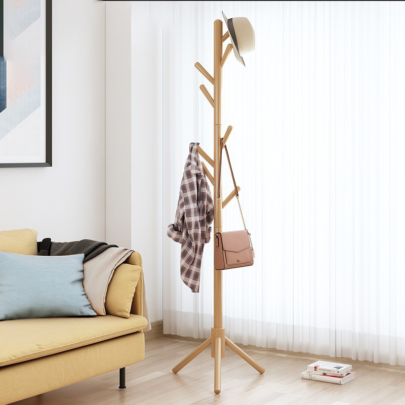 Cây Treo Quần Áo Đứng Bằng Gỗ Standing Hanger Kệ Sào Treo Đồ Đứng Nội Thất Kiểu Hàn Lắp Ráp SIXTEEN FASHION