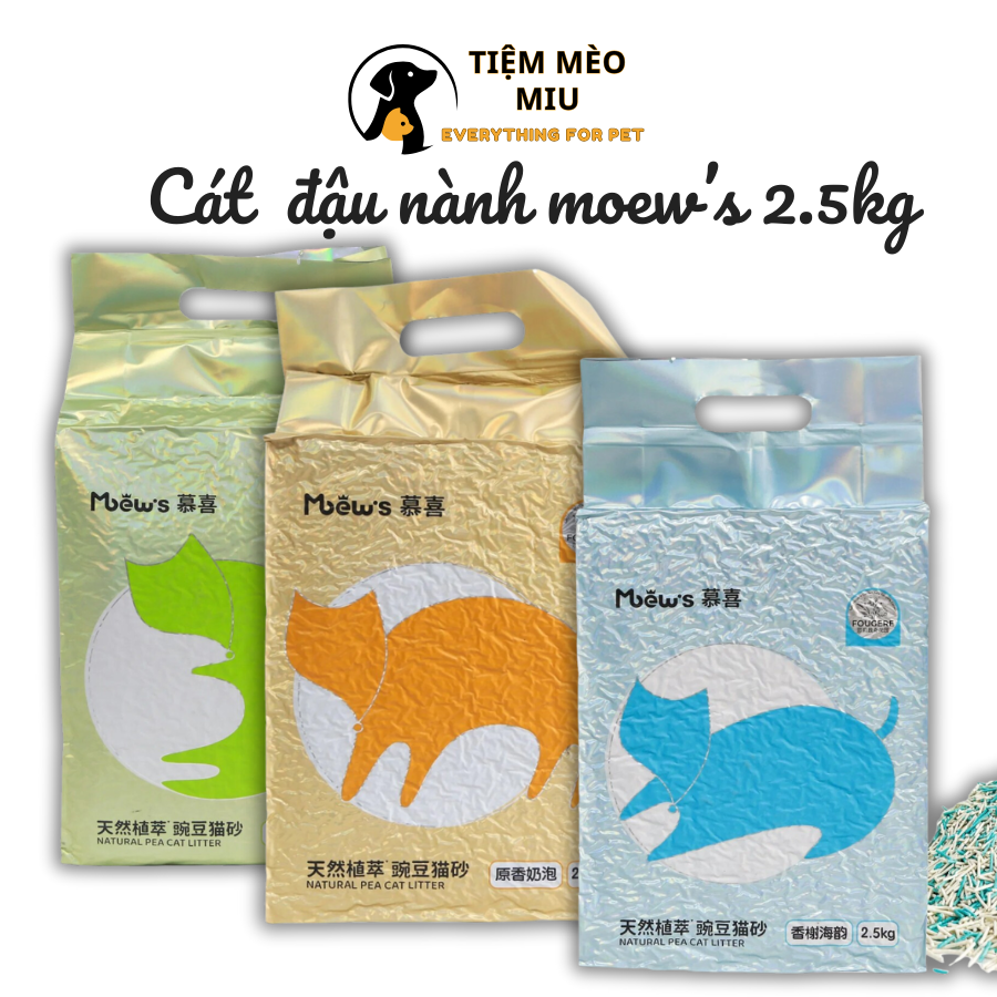 Cát vệ sinh cho mèo - cát đậu nành moew's túi 2.5kg