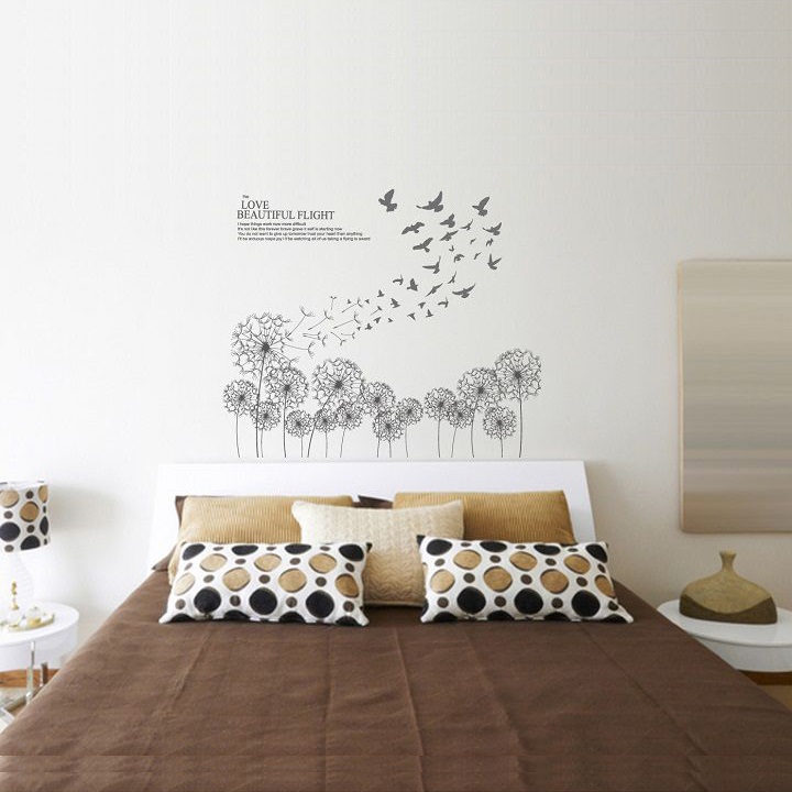 Decal dán tường hoa bồ công anh 2 dh071