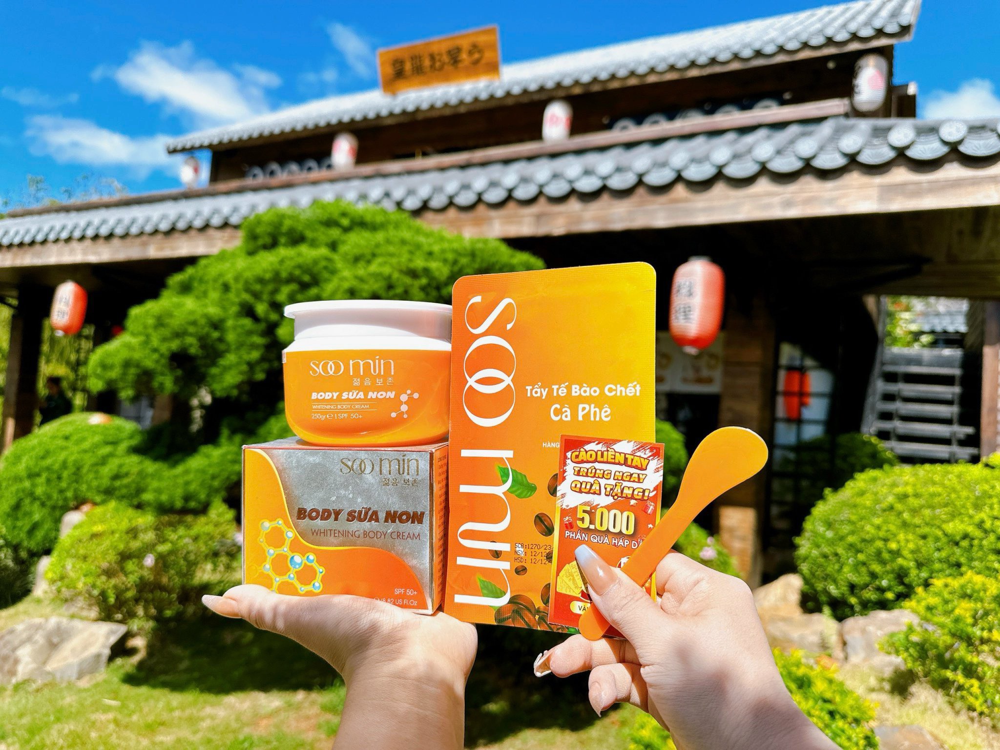 Kem body sữa non Soomin dưỡng trắng nhanh, phục hồi da, chống nắng