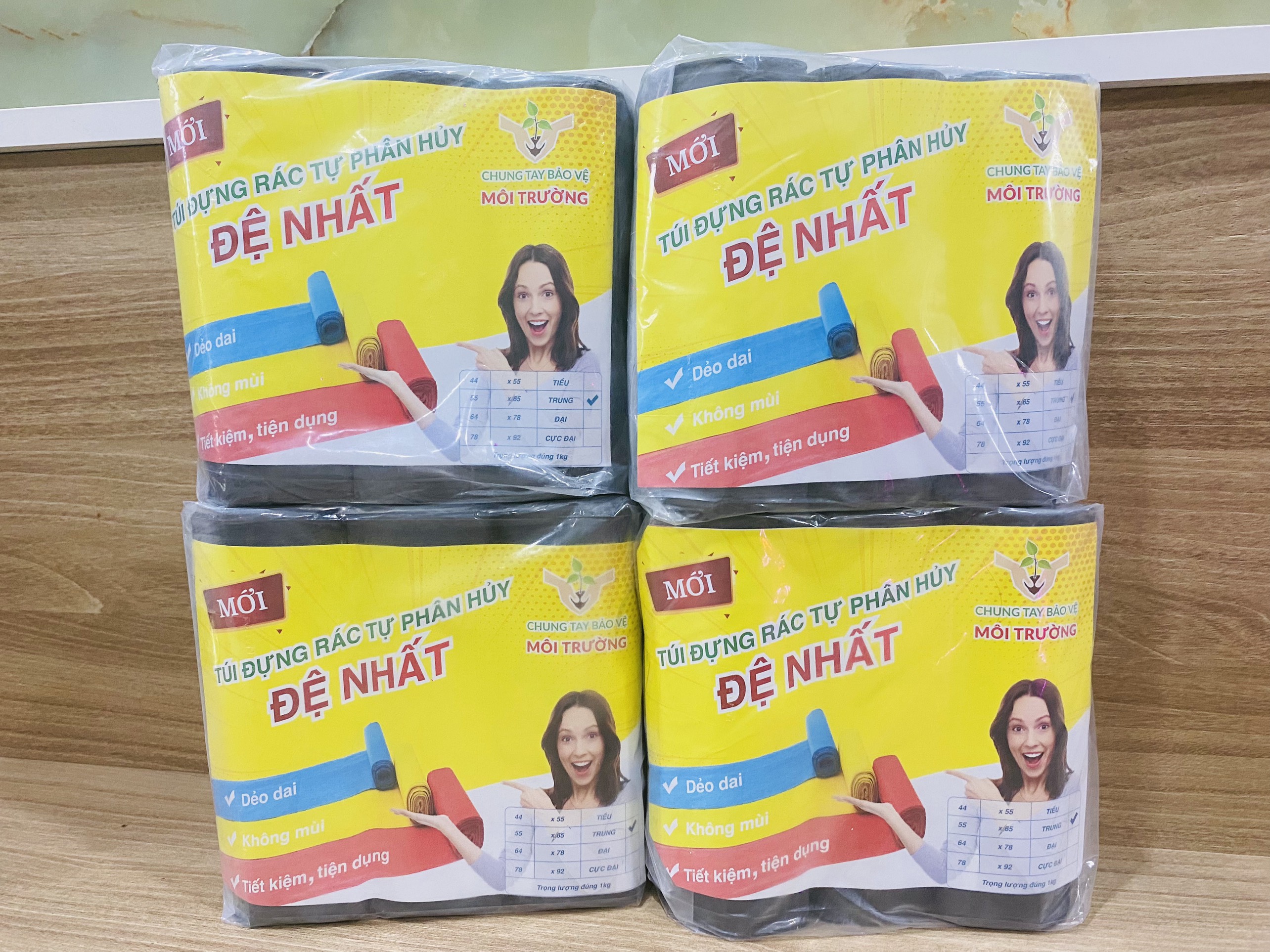 Túi rác phân hủy sinh học giá rẻ VOLGA Đệ Nhất VN (1 BỊCH 3 CUỘN khoảng 1KG)