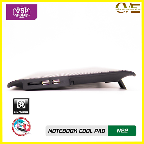 Đế quạt tản nhiệt laptop cooler n22 - quạt tản nhiệt máy tính pc led