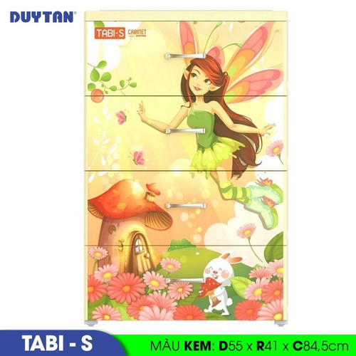 Tủ nhựa DUY TÂN Tabi S 4 ngăn (55 x 41 x 84.5 cm) - 42221 - Giao màu ngẫu nhiên