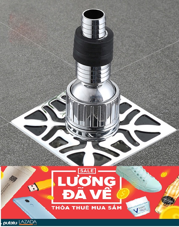 Phễu thoát sàn máy giặt 120x120mm nx581 double