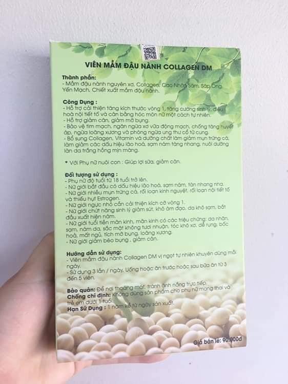 Viên Mầm Đậu Nành Collagen DM Beauty tăng vòng 1
