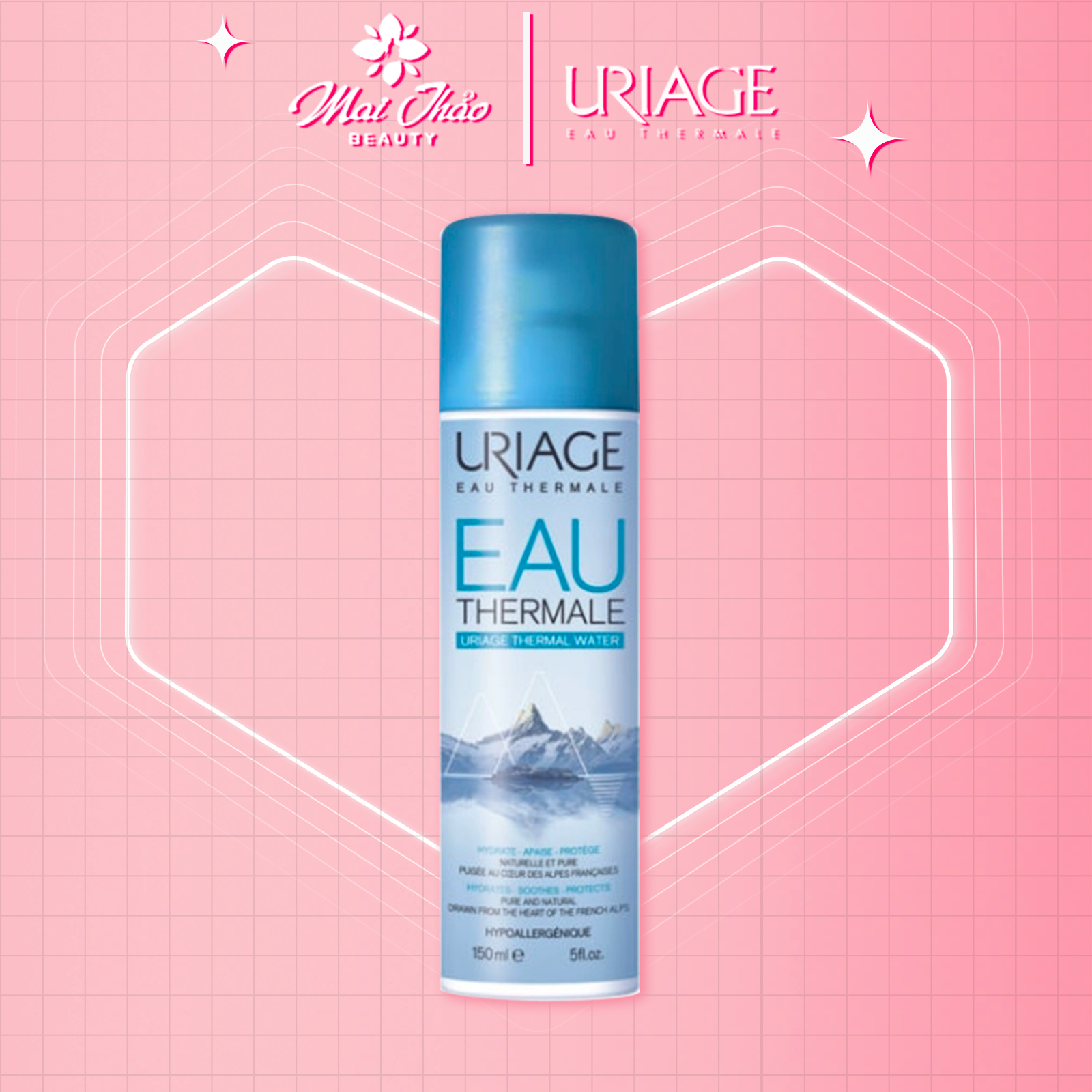 Xịt khoáng dưỡng ẩm, cân bằng da uriage thermal water 150ml