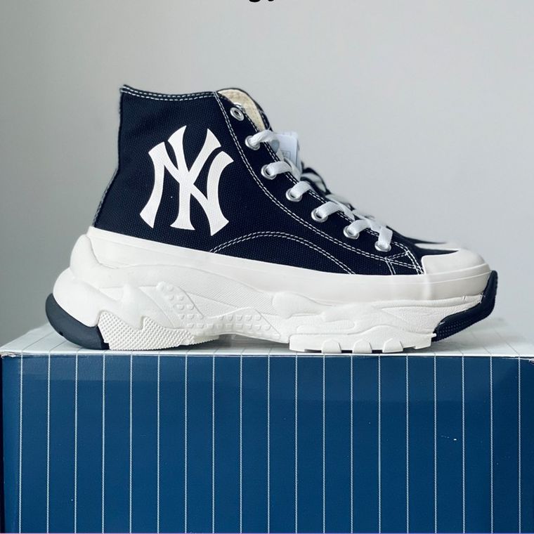 Giày thể thao nam nữ mlb chunky high black