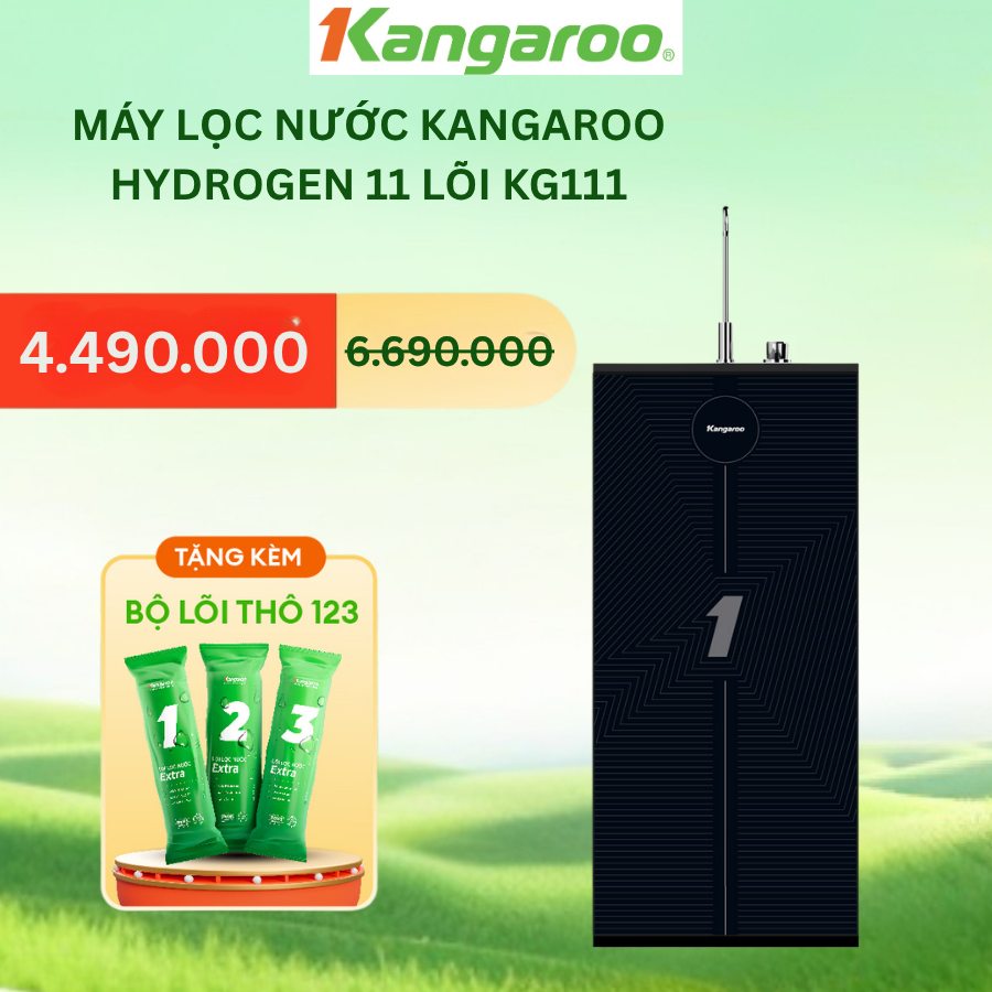 [MIỄN PHÍ LẮP ĐẶT] Máy lọc nước Kangaroo Hydrogen 11 lõi KG111 mẫu mới 2025