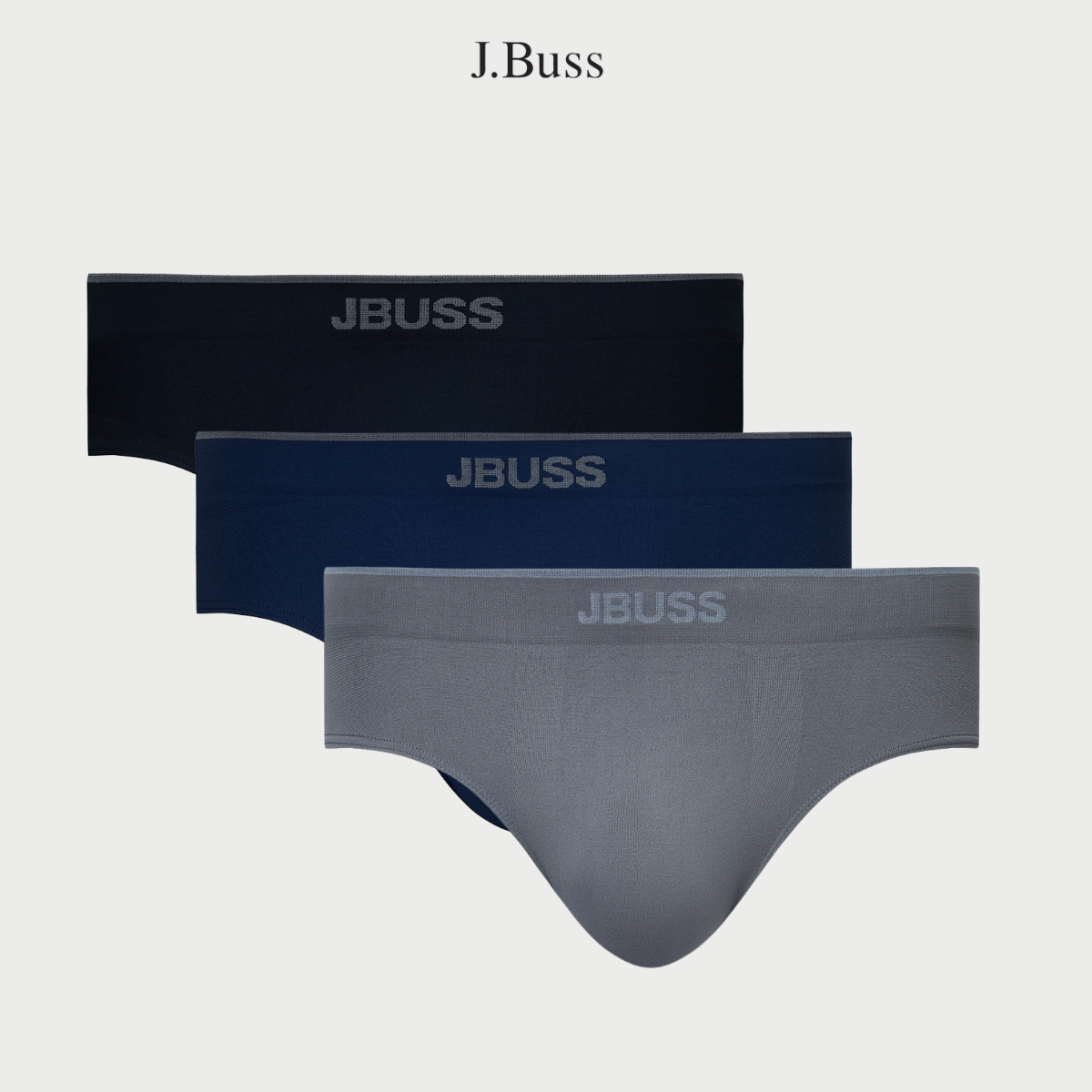 Combo 3 quần lót nam dáng Brieft Jbuss Polyamide trơn - B0153