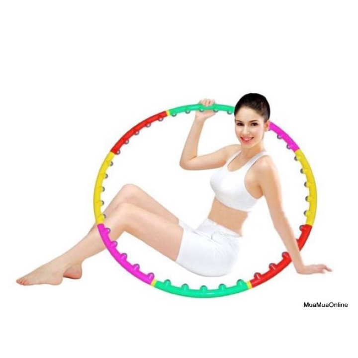 Vong lắc eo gia re, Vòng lắc giảm eo Massage Hoop cao cấp, Vòng lắc eo giảm cân hiệu quả với các hạt hoạt tính massage đánh tan mỡ bụng