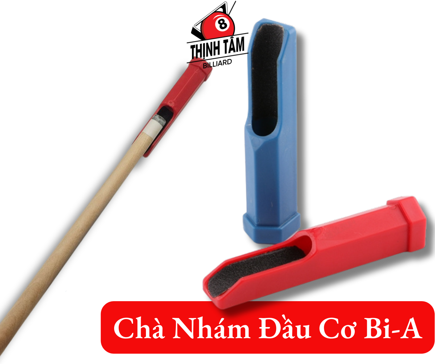 Chà nhám đầu cơ bida, sữa chữa đầu tẩy bi-a tiện dụng
