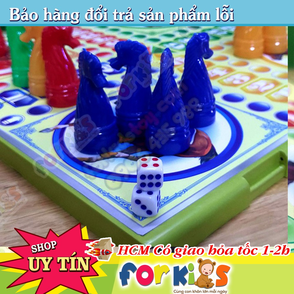 Cờ Cá Ngựa Bàn Nhựa Lớn 43X44Cm Cờ Đua Ngựa Trò Chơi Tết Giải Trí