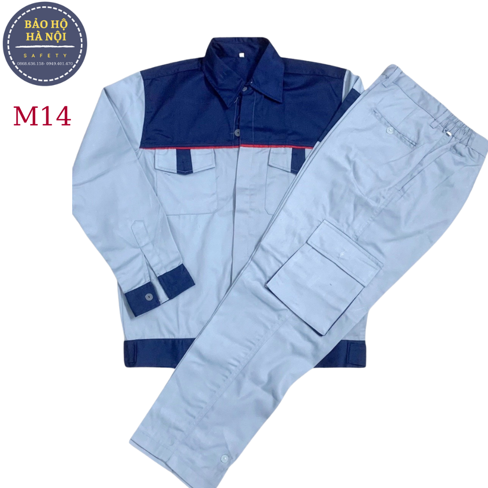 Bộ bảo hộ lao động may kỹ quần áo bảo hộ lao động hàng đẹp M14