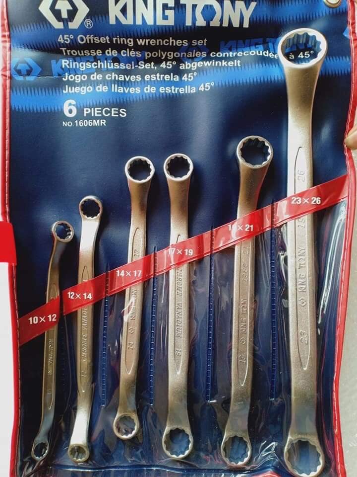 Bộ Cà Lê 2 Đầu Tròng 6 Chi Tiết Kingtony Cao Cấp