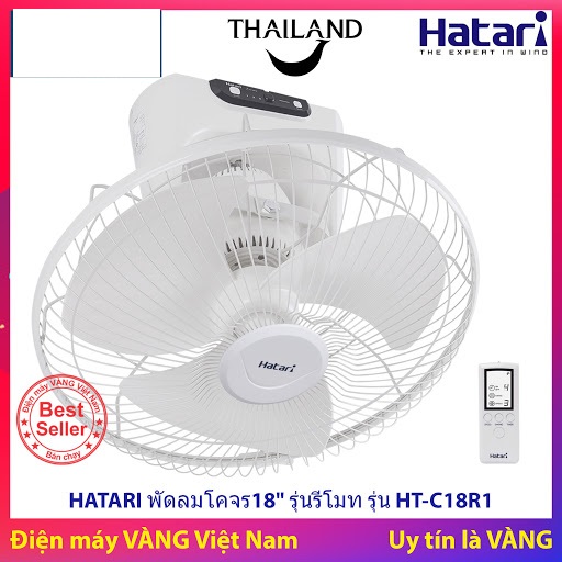 Quạt đảo trần Thái Lan có điều khiển từ xa Hatari HT-C18R1
