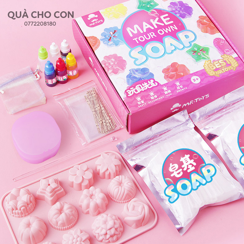 Set nguyên liệu tự làm xà phòng thơm - xà phòng handmade