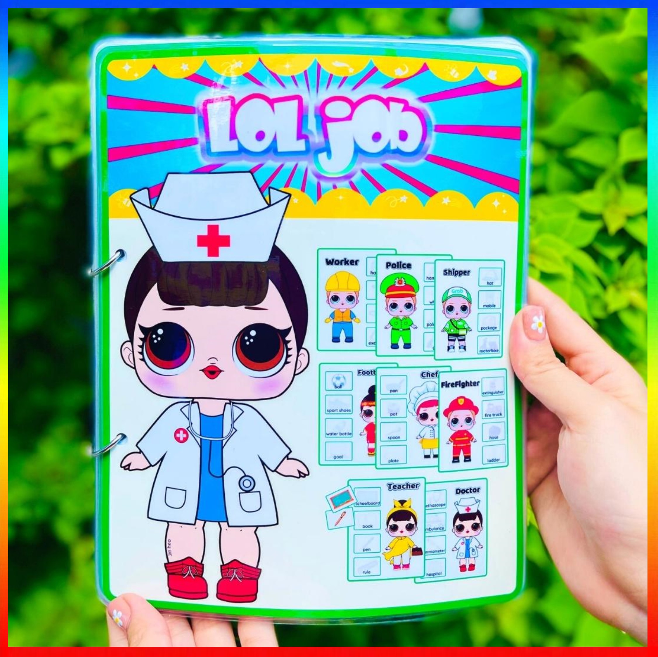 Búp bê LOL nghề nghiệp, LOL Job, thay đồ cho búp bê chibi LOL chủ đề nghề nghiệp: Xanh