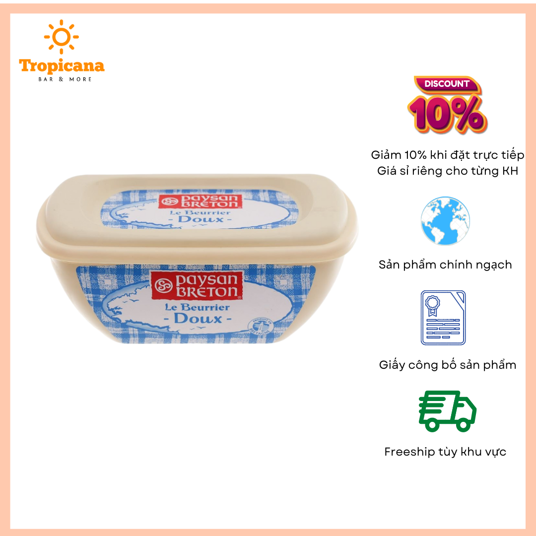 Bơ lạt Paysan Breton hộp 250g
