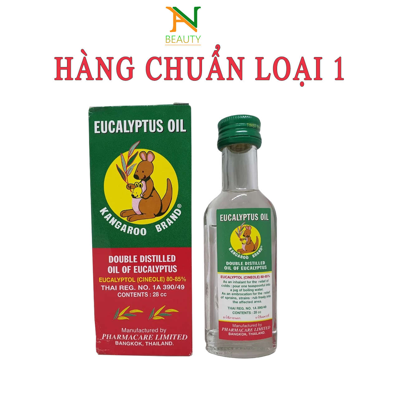 Dầu Gió khuynh diệp Eucalyptus Oil Kangaroo Brand Thái Lan