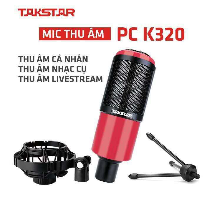 Mic thu âm Takstar PC-K320 – Micro thu âm chuyên nghiệp, Mic thu âm Takstar PC-K320 hát karaoke, thu âm, livestream, bắt âm siêu tốt âm vang trong, thu âm chuyên nghiệp, Bảo Hành 12 Tháng.