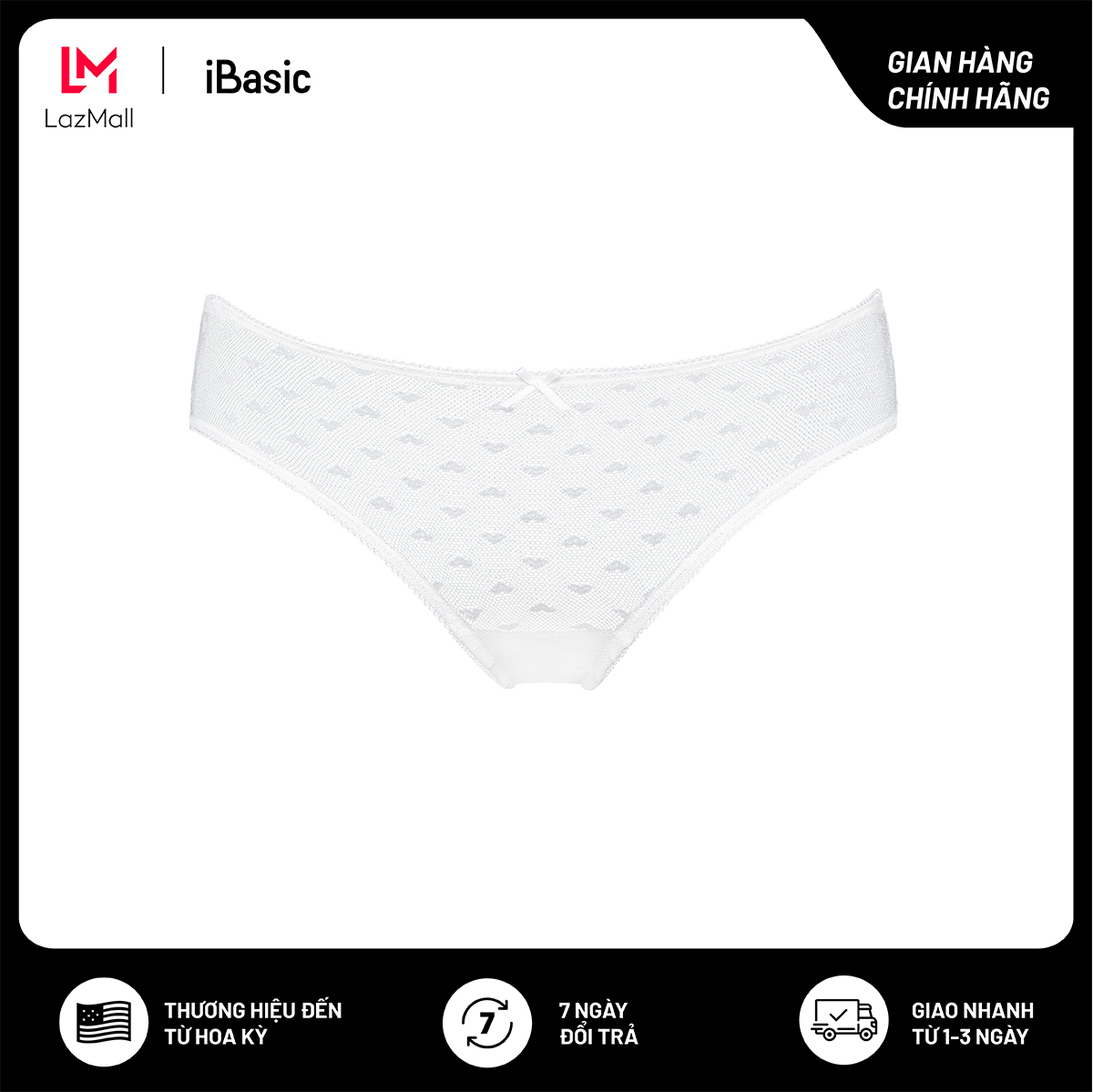 Quần lót nữ bikini ren lưới iBasic PANW103