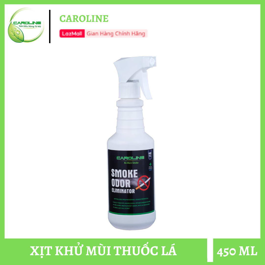 Xịt khử mùi khói thuốc lá Caroline 450 ml