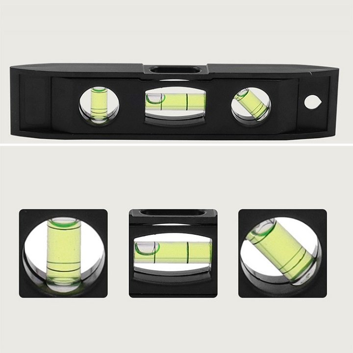 Thước Thủy có nam châm 2 Tấc - 3 bình thủy chuẩn đứng, ngang, nghiêng 45° - DP933