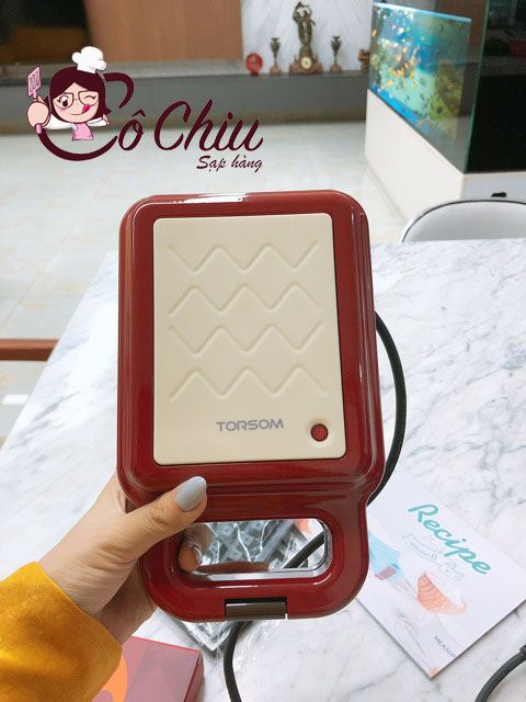 Máy nướng bánh mì sandwich, máy ép bánh mì, máy làm bánh ăn waffle - Bánh cá Torsom