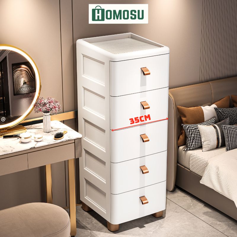 Tủ Nhựa Đựng Đồ Đa Năng, Có Ngăn Kéo, Tủ Khe Hẹp Tiện Dụng Cho Gia Đình TUN014