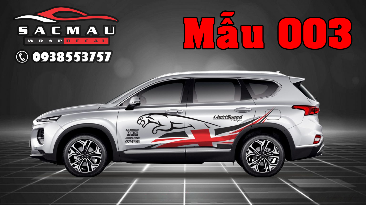 Tem dán xe Hyundai Santafe ms01