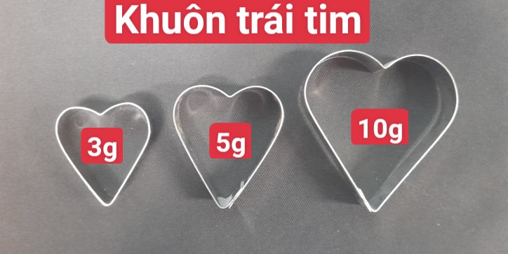 [HCM]Khuôn trái tim đắp yến 5g/ 10g