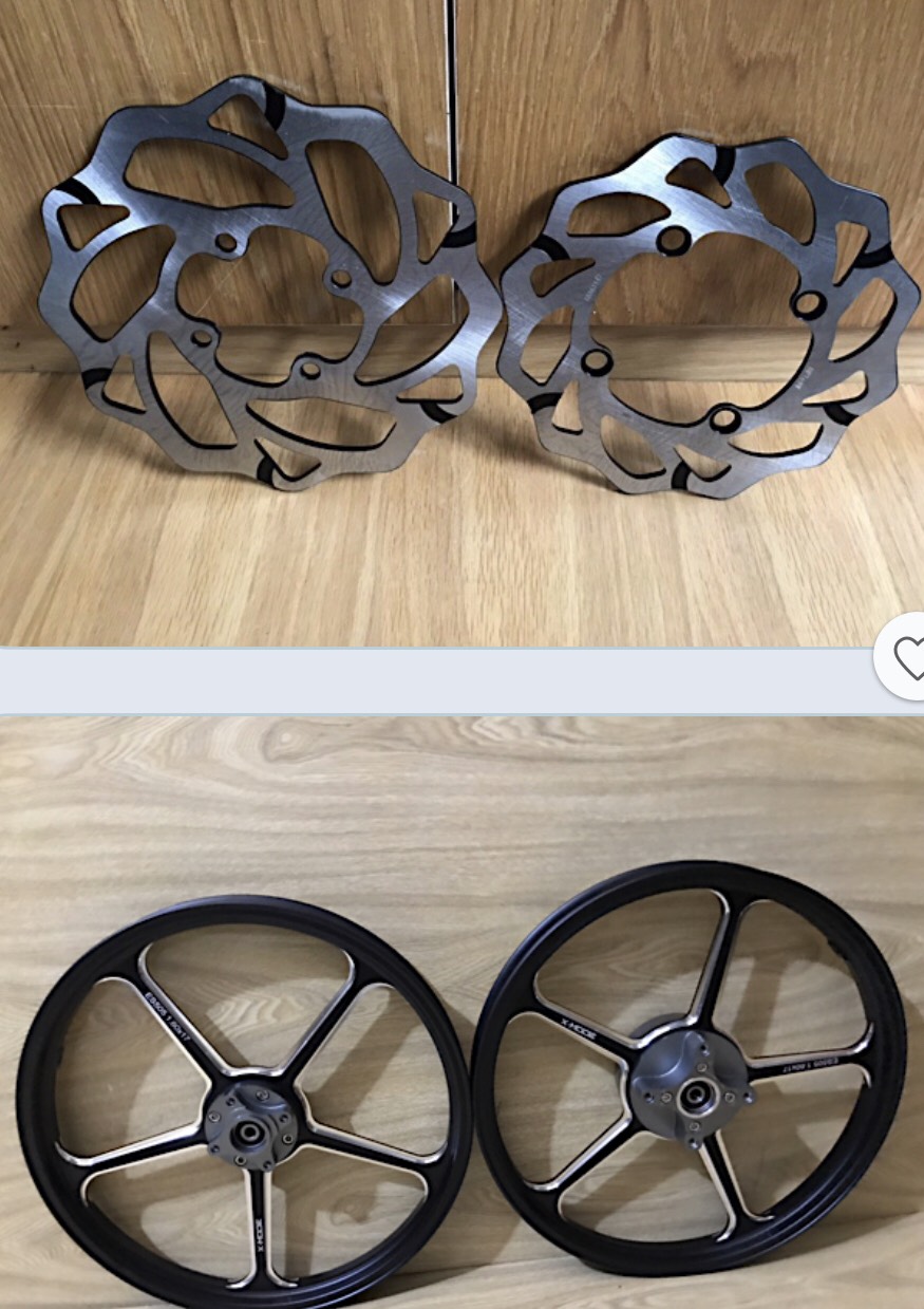 MÂM K9 CNC EXCITER 135 VÀ DÒNG XE ĐỘ LÊN 2 ĐĨA BẢN NHỎ 1.6*17 TRƯỚC SAU