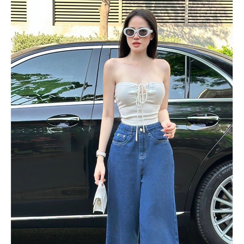 Áo ống cổ trụ đan dây sexy A353