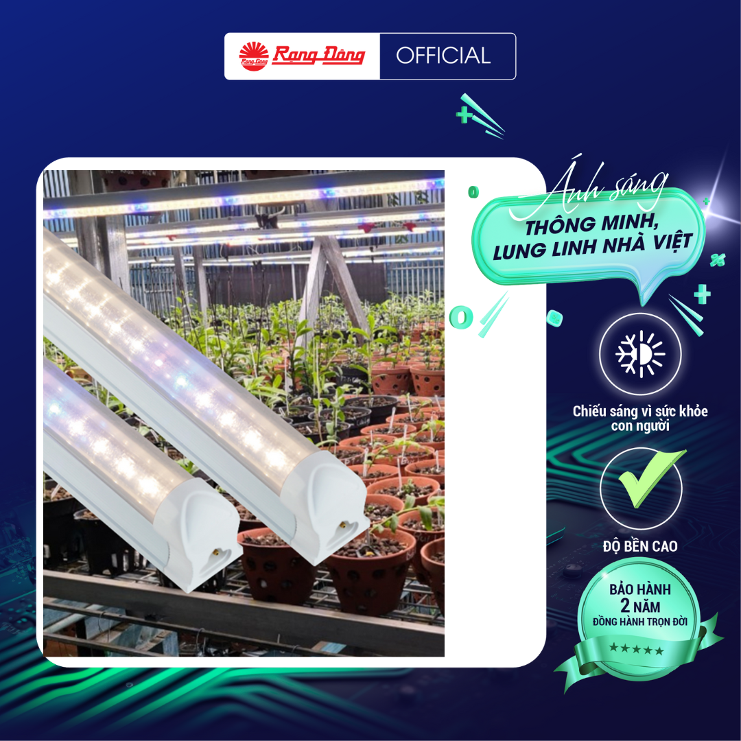 Đèn LED NCM 120/25W WBU chuyên dụng trồng cây hoa lan an toàn, 100% ánh sáng nhân tạo kích thích cây hoa lá phát triển chính hãng Rạng Đông