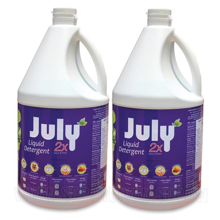 Combo 2 can nước giặt xả july 2x vivid purple - 3500ml