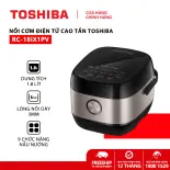 Nồi cơm cao tần Toshiba RC-18IX1PV - 1.8L - Công nghệ cao tần IH 1300W + nhiệt 3D, Lòng nồi dày 3mm chống dính, Chế độ nấu đa dạng - Hàng chính hãng bảo hành 12 tháng, chất lượng Nhật Bản