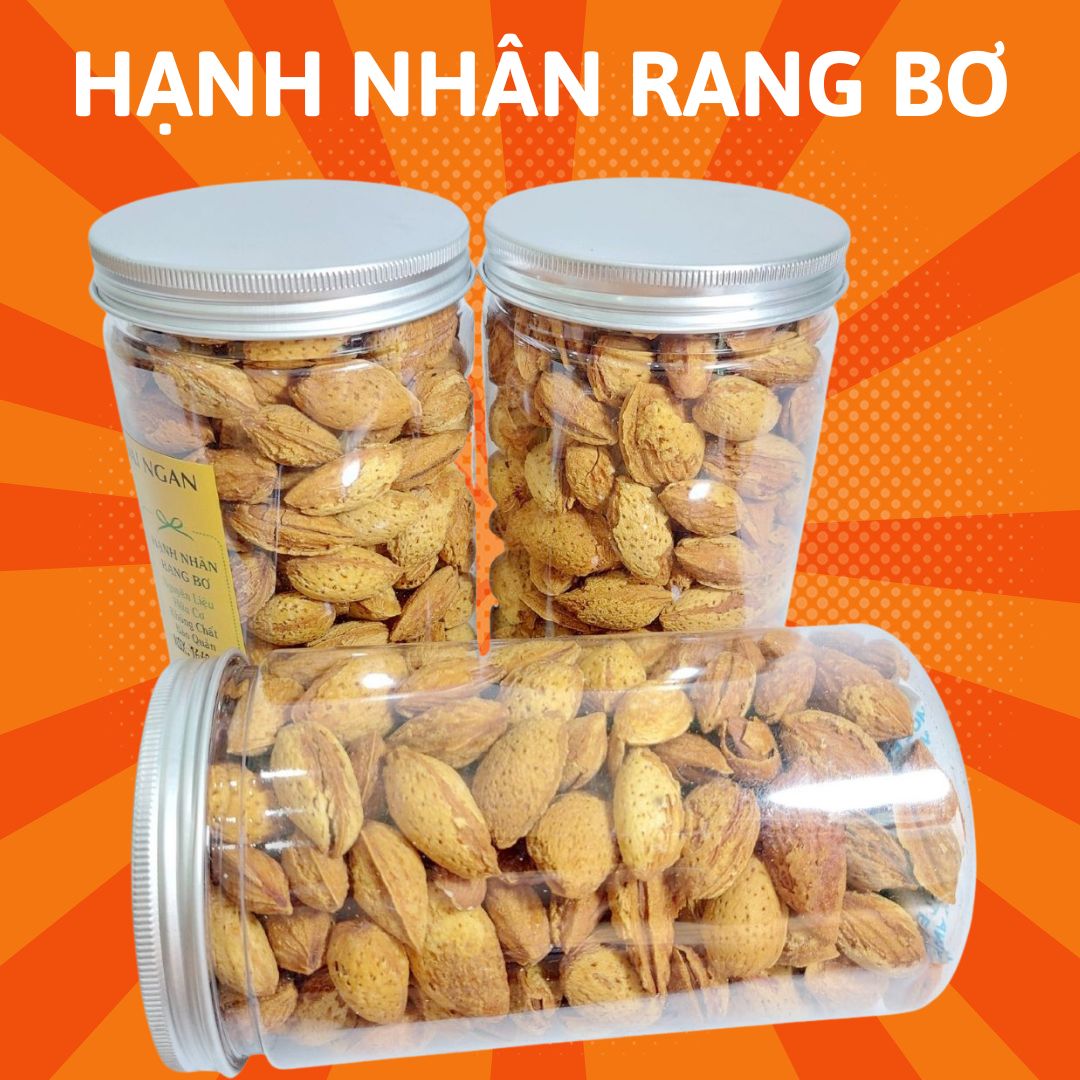 Hạnh nhân rang bơ vỏ mỏng hạt dinh dưỡng nhập khẩu Mỹ hủ pet 500g