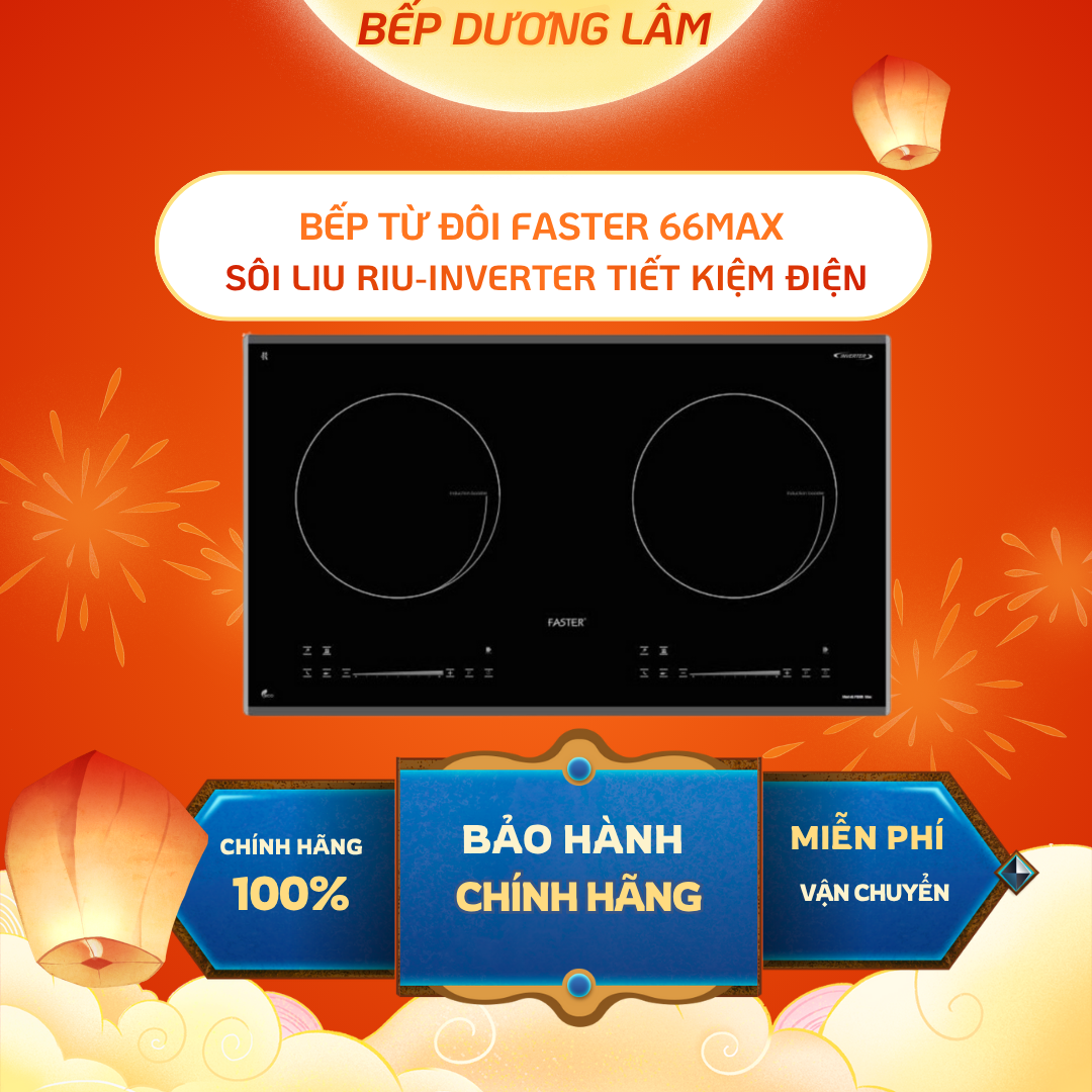 Bếp từ Faster FS 66Max I Hàng chính hãng I Model mới nhất I Inverter biến tần sôi liu riu I Bảo hành 3 năm