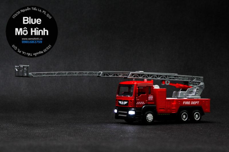 Blue mô hình | Mô hình xe cứu hỏa có thang đứng màu xám