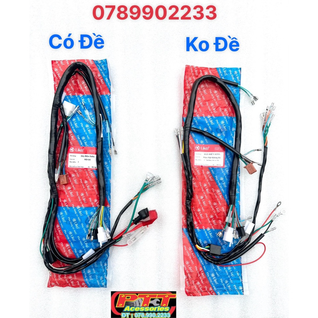 Bộ dây điện sườn xe win có đề , không đề