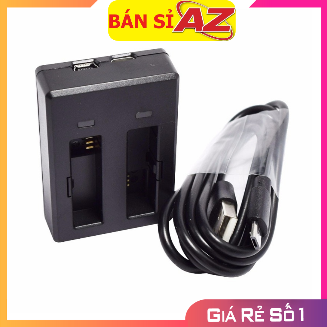Dock sạc pin đôi dành cho camera hành trình, doxk sạc cho sjcam, eken ... và các loại pin có cùng kích thước