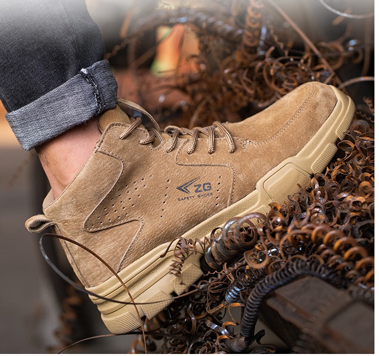 Giày bảo hộ lao động cao cổ chống đinh da lộn chống nước chống tia hàn xì