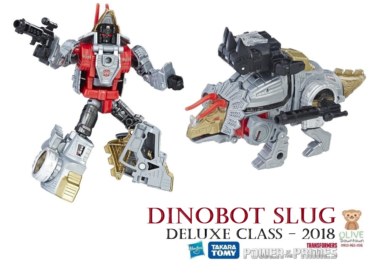 Dinobot SLUG - Robot cao 15cm lắp ráp thành Khủng Long 2 sừng - Transformers POWER OF THE PRIMES - Đồ chơi Robot VNXK
