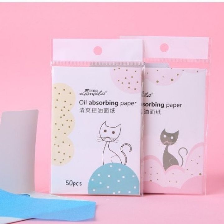 Giấy thấm dầu Lameila chống bã nhờn gói 50 tờ