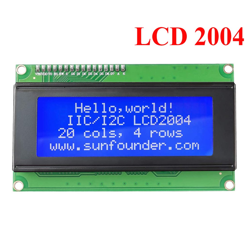 Màn Hình Lcd 2004 20x4 Lcd 20x4 + i2c 5v Lcd2004 Cho Arduino Phụ kiện