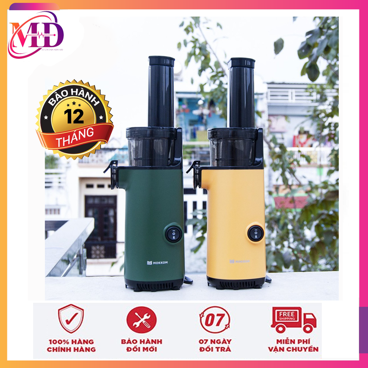 [Chính Hãng - BH:12 Tháng) Máy ép chậm trái cây hoa quả Mokkom MK-SJ001 130W