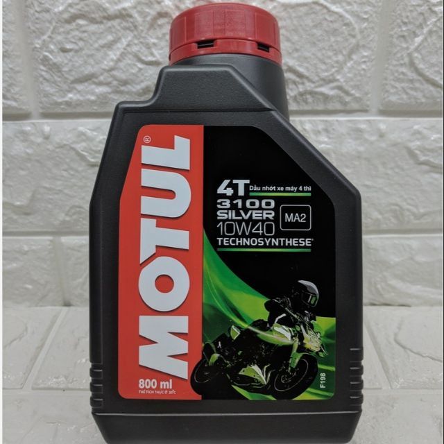 Nhớt tổng hợp Motul xe số 10W40 MA2 SL 3100 Silver (máy 4 thì 0.8L)
