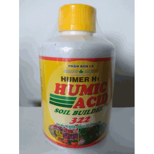 Phân bón lá humic acid 322 nhãn vàng - chai 235ml
