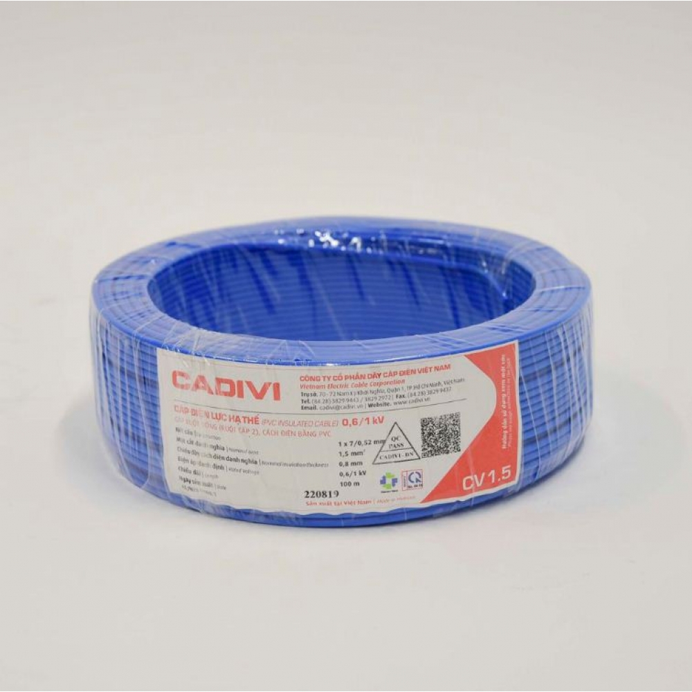 Dây điện cadivi 1.5/ 2.0/ 2.5/ 3.5