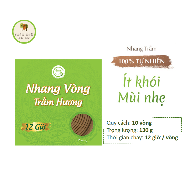 Nhang vòng trầm hương 12h - dùng trong cúng bái xông hương với thời gian cháy lâu đến 12h